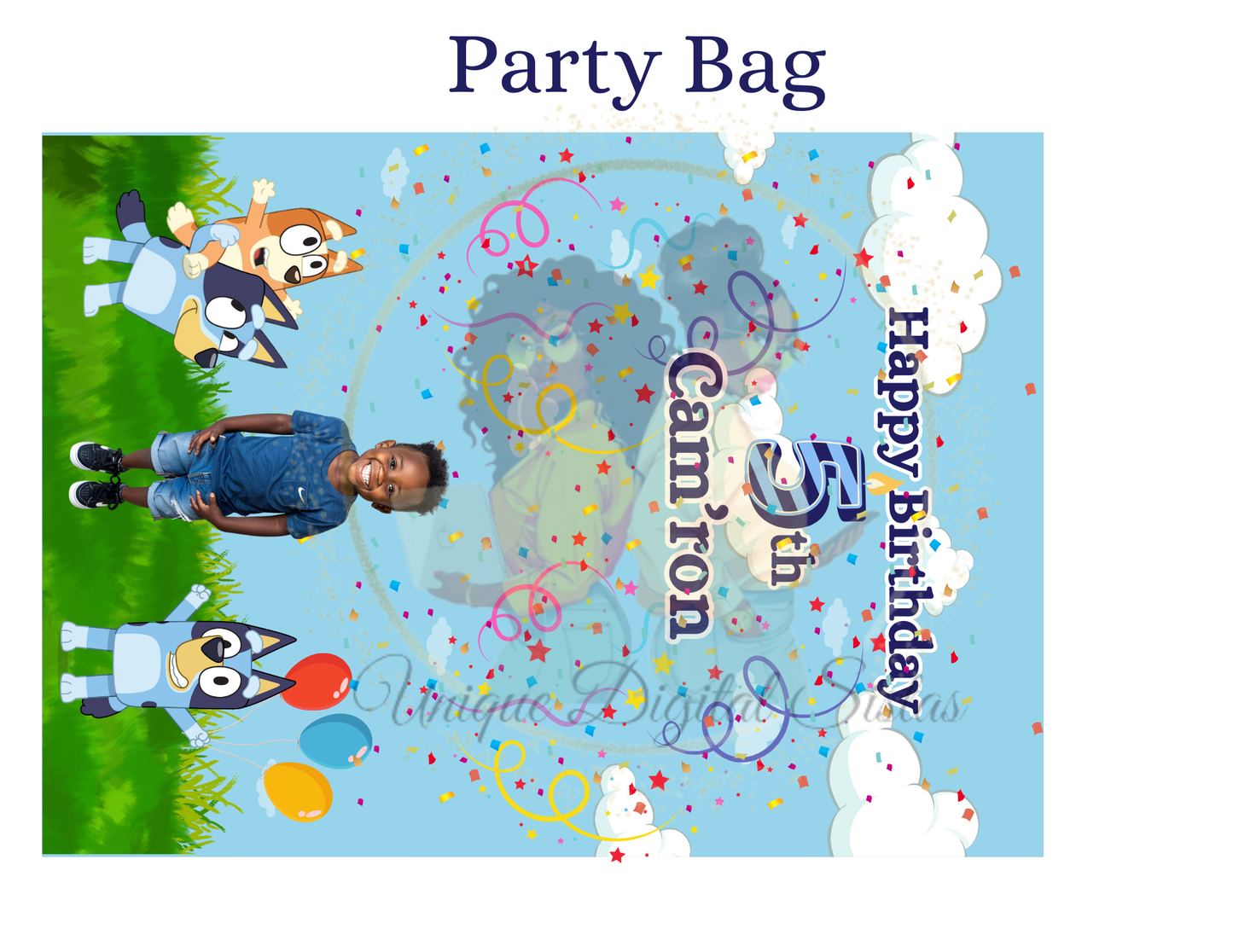 Bluey Editable Party Favor Bundle