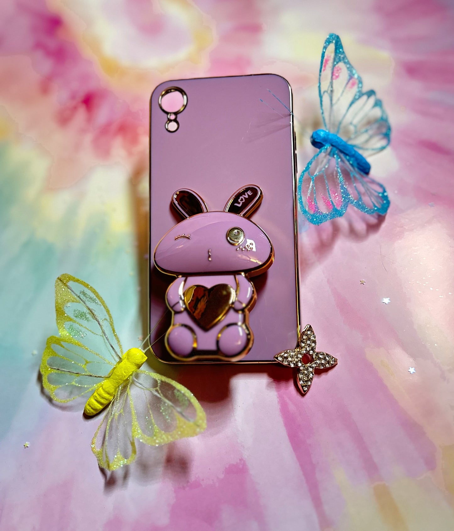 Iphone XR Purple Bunny Love